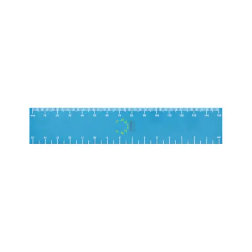 15cm Budget Ruler - Cyan